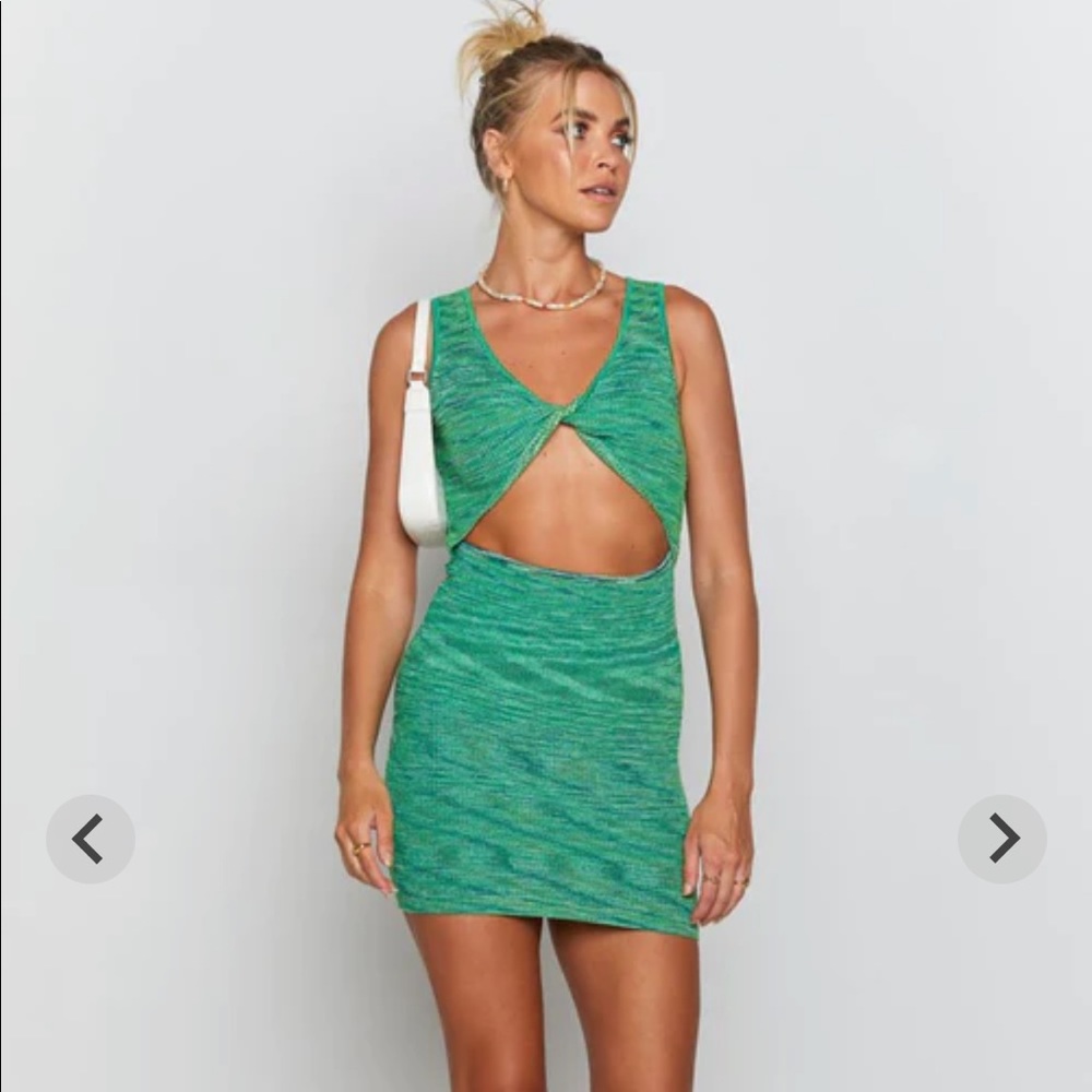 BEGINNING BOUTIQUE GREEN DRESS